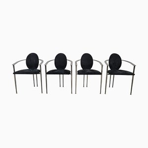 Vintage Dining Chairs by Belgo Chrom, 1980s, Set of 4