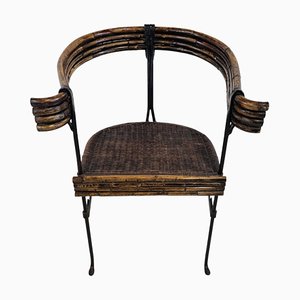 Chaise d'Appoint Vintage en Bambou, 1960s