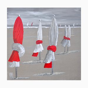 Michele Kaus, Sur le sable, 2021, Acrylic on Canvas