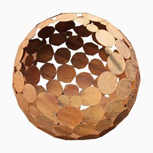 Braciere da esterno sferico in ossido di ferro, 2021