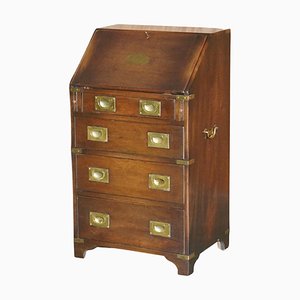 Small English Military Campaign Writing Bureau Desk by Reh Kennedy from Harrods
