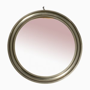 Round Heavy Nickel Narcisso Mirror by Sergio Mazza for Artemide, 1960s