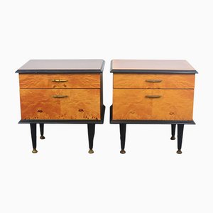 Bedside Tables or Nightstands, 1960s, Set of 2