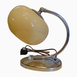 Art Dec Nickel-Plated Brass Lamp, 1920s