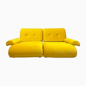 Gelbes Modulares 2-Sitzer Sofa von KM Wilkins für G Plan, 2er Set