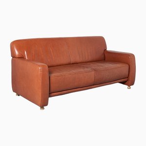 Cinnamon Brown Leather 3 Seat Couch from Lawson