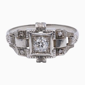 Art Deco Platinum Ring, 1930s