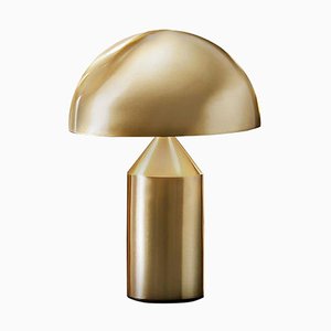 Small Metal Satin Gold Atollo Table Lamp by Vico Magistretti for Oluce