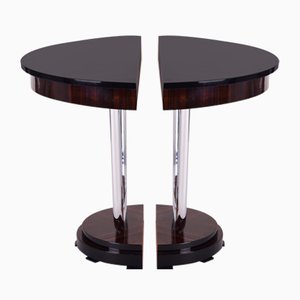 Art Deco French Makassar Console Tables, Set of 2