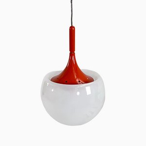 Metal & Glass Pendant Light by Elio Martinelli for Martinelli Luce, 1960s