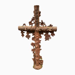Large French Cast Iron Cross-Garden Ornament