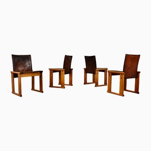 Dinning Chairs by Afra&tobia Scarpa, 1970s, Set of 4