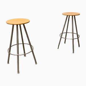 Set of German Duktus Kitchen or Barstools from Bulthaup