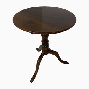 Antiker runder runder Tisch mit kippbarer Tischplatte