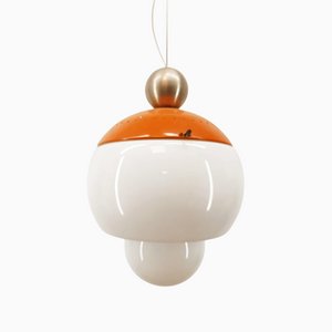 Orange Suspension Lamp by Sergio Asti