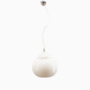 White Suspension Lamp by Sergio Asti