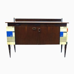 Credenza decorativa con luce interna di Società Compensati Curvati, anni '50