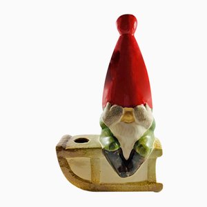 Père Noël sur Luge par Lisa Larson pour Keramikstudion Gustavsberg