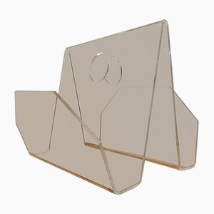 Acrylic Glass Newspaper or Magazine Rack, 1970s