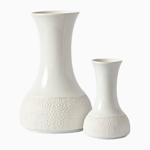 White Porcelain Vases from Thomas, 1970s, Set of 2