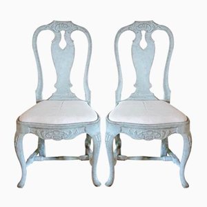 Swedish Rococo Style Chairs, Set of 2
