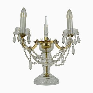 Lampada da tavolo Mid-Century in cristallo di Kamenicky Senov, anni '60