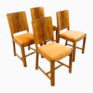 Art Deco Chairs, 1930s, Set of 4
