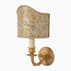Vergoldete Medusa Wandlampe von Versace Home