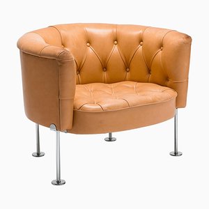 Tufted Leather Club Chair by Robert & Trix Haussmann