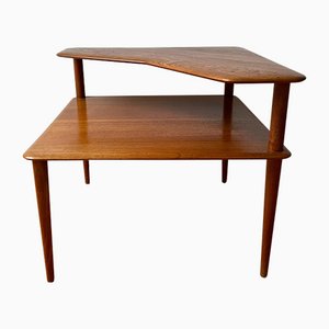 Weißer Vintage Orla Couchtisch aus Teak von France & Son, Dänemark, 1960er