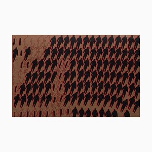 Manuel Calvo, La multitud, 1966, Screen Print on Recycled Cardboard