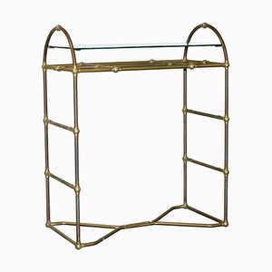 Bronze Clothes Display Rack with Glass Shelf from Liberty of London