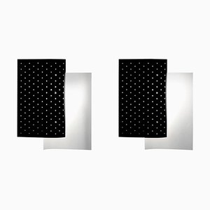 Michel Buffet Mid-Century Modern Black B205 Wall Sconce Lamp Set from Indoor, Set of 2