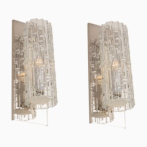 Murano Glass Wall Sconces from Doria, Germany, 1960s, Set of 2