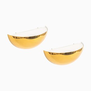 Opal Glass Sconces from Limburg, Germany, Set of 2