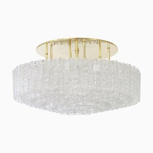 Large German Murano Glass Tubes Chandelier by Doria, 1960s