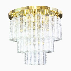 Large Glass Chandelier from Limburg, Germany, 1960s
