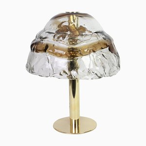 Large Austrian Murano Smoked Glass Table Lamp from Kalmar, 1970s
