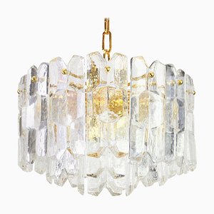 Austrian Gilt Brass Crystal Glass Palazzo Light Fixture from Kalmar, 1970