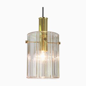 Large German Lantern Pendant with Glass Shade from Limburg, 1960s