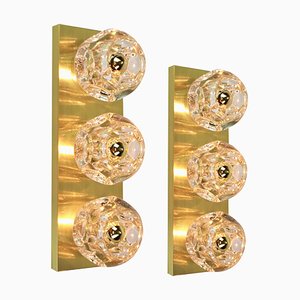 Crystal Glass Wall Sconces by Sciolari for Peill & Putzler, Set of 2
