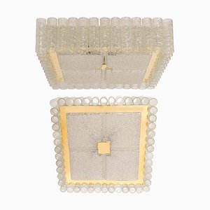 Große Deckenlampe aus Muranoglas von Doria, Deutschland, 1960er