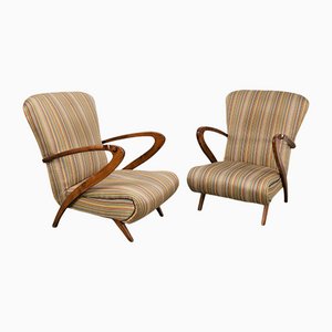 Italian Armchairs in the Style of Guglielmo Ulrich, 1950s, Set of 2