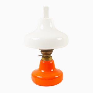 Dänische Vintage Oline Öllampe in Orange von Fog & Mørup, 1960er