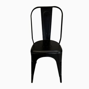 Schwarze Stühle aus Metall im Tolix-Stil, 1930er, 6er Set