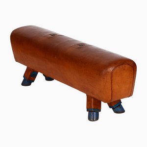Leather Pommel Horse or Bench, 1930s