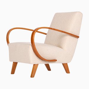 Art Deco Boucle Lounge Chair by Jindřich Halabala for UP Závody, 1930s