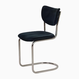2011 Cantilever Chair in Blue Manchester Corduroy by Toon De Wit for Gebr. De Wit, 1950s