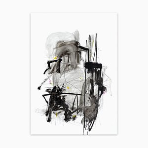 Adrienn Krahl, Oscillating Resonance, 2021, Acrylique, Encre et Crayon de Couleur sur Papier Polypropylène