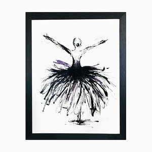 Marcela Zemanova, Black Swan, 2021, Encre sur Papier, Encadré